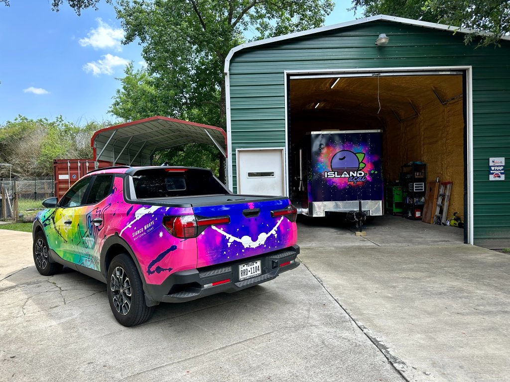 Signco Demo Truck & Island Acai Trailer