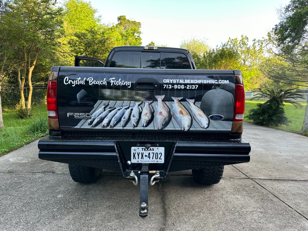 Crystal Beach Fishing Tailgate Wrap