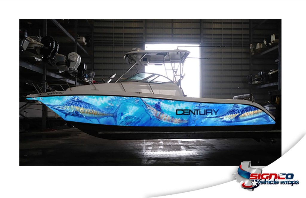 Century Marlin Boat Wrap