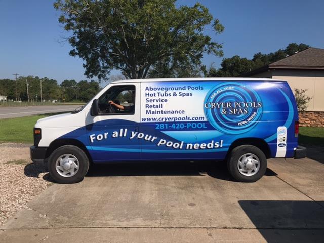 Cryer Pools & Spas Van Wrap