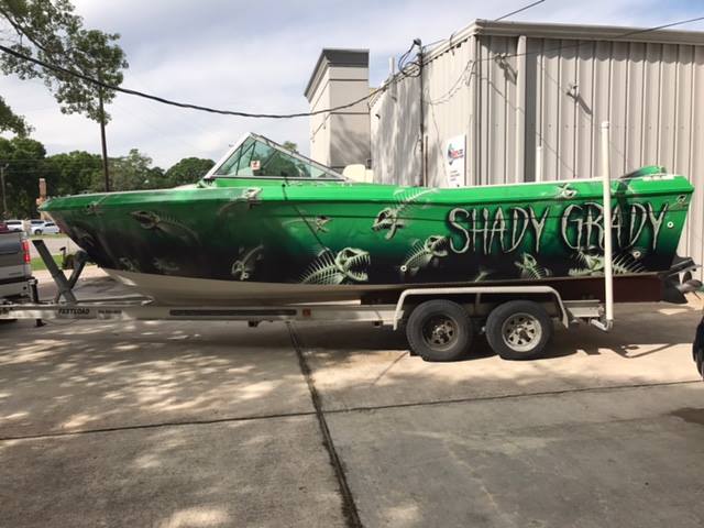 Floral Camper Trailer Wrap Detail