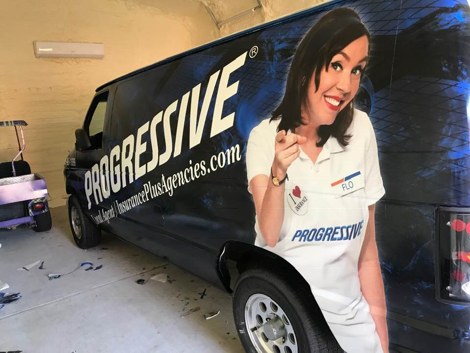 Progressive Insurance Flo Van Wrap