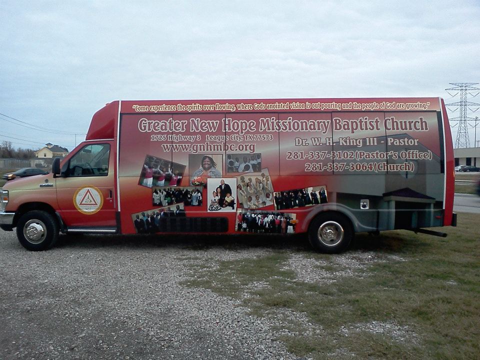 Greater New Hope Missionary Baptist Church Bus Wrap