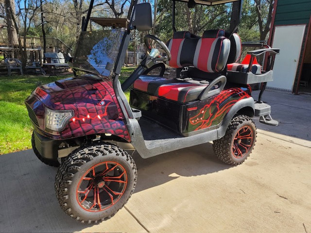 Red Dragon Golf Cart Wrap