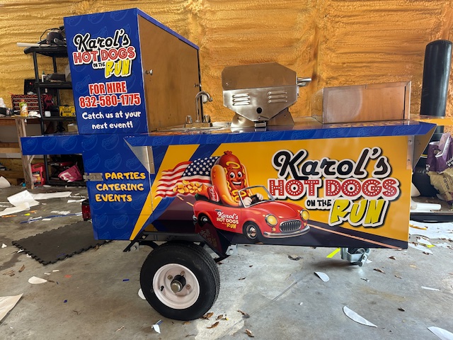 Karol's Hot Dogs on the Run Cart Wrap