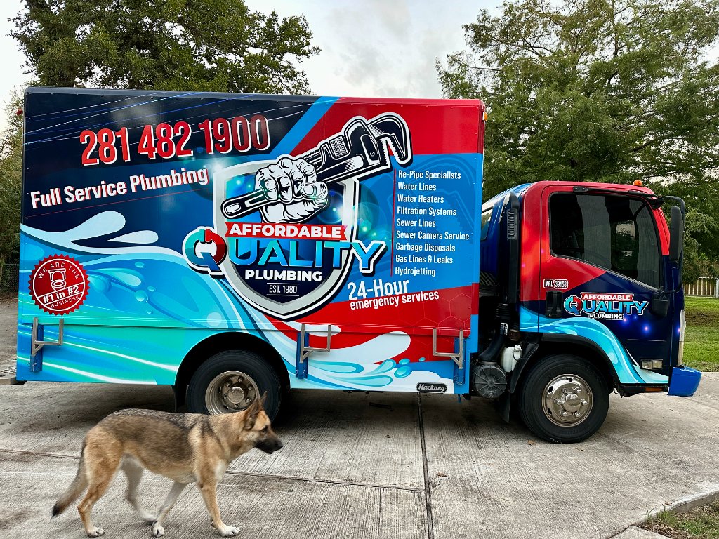 Affordable Quality Plumbing Box Truck Wrap