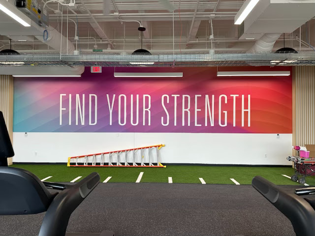 Find Your Strength gym wall wrap