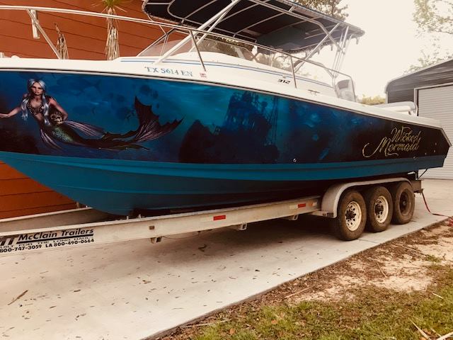 Wicked Mermaid Boat Wrap