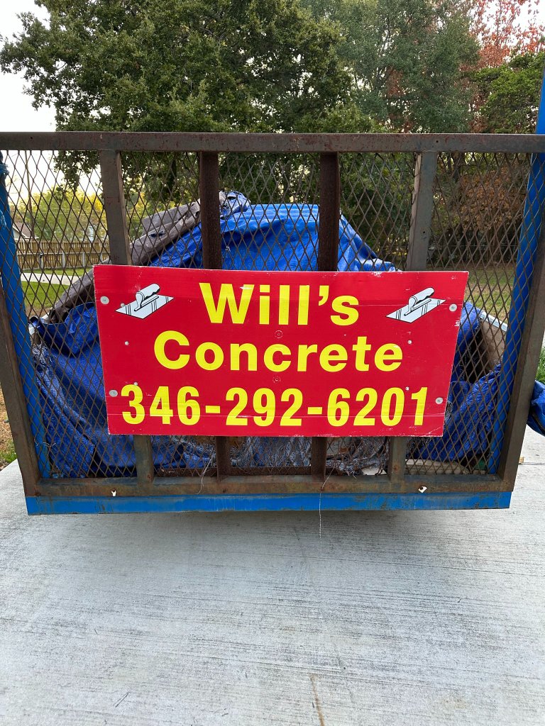 Will's Concrete Banner Sign