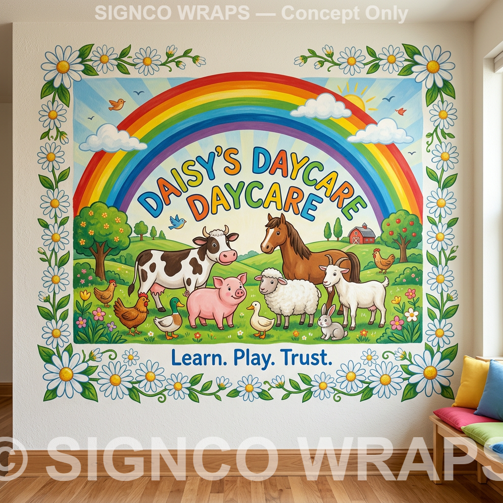 Daisy's Daycare Wall Mural