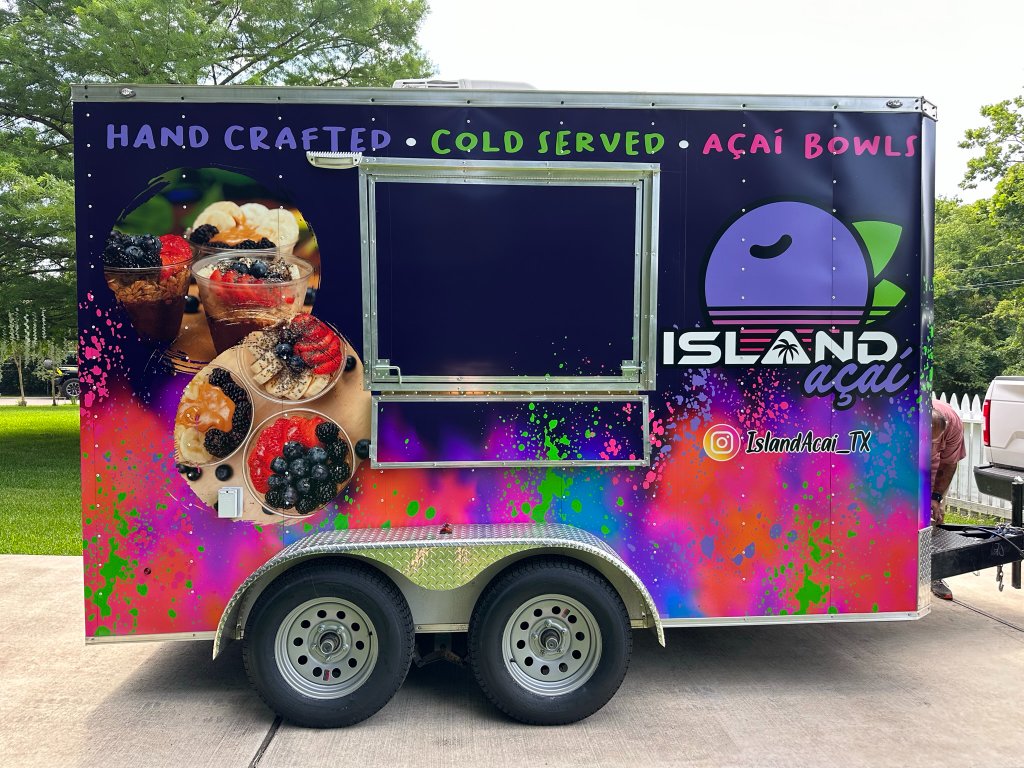 Island Acai Food Trailer Wrap