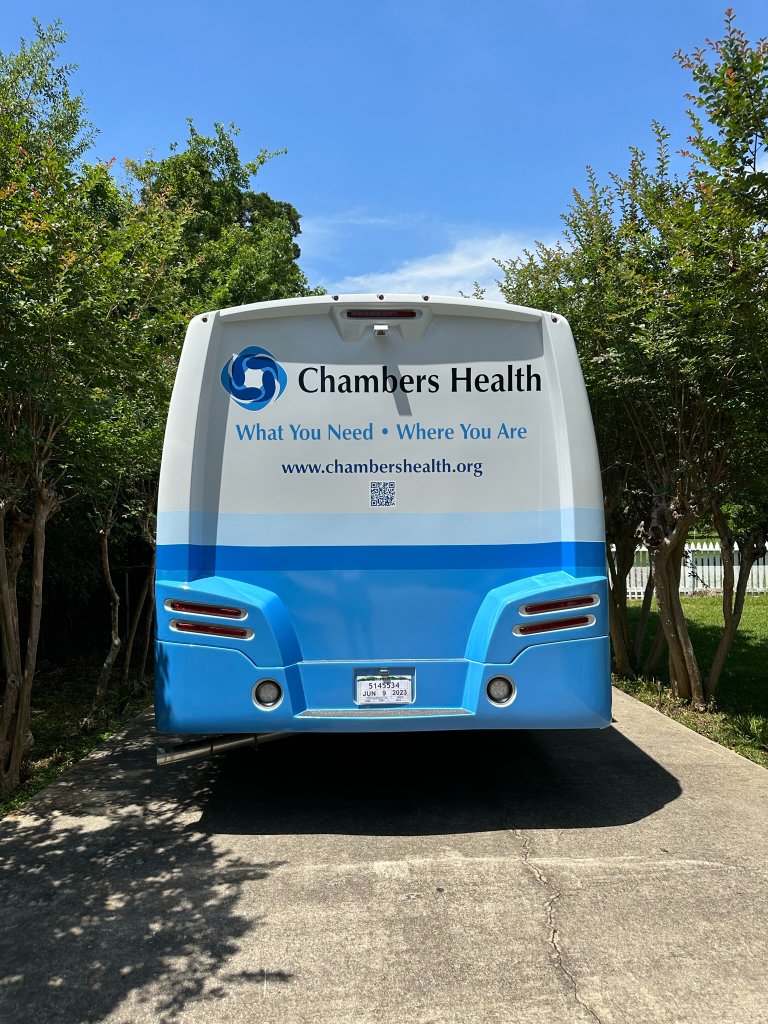 Chambers Health Bus after
