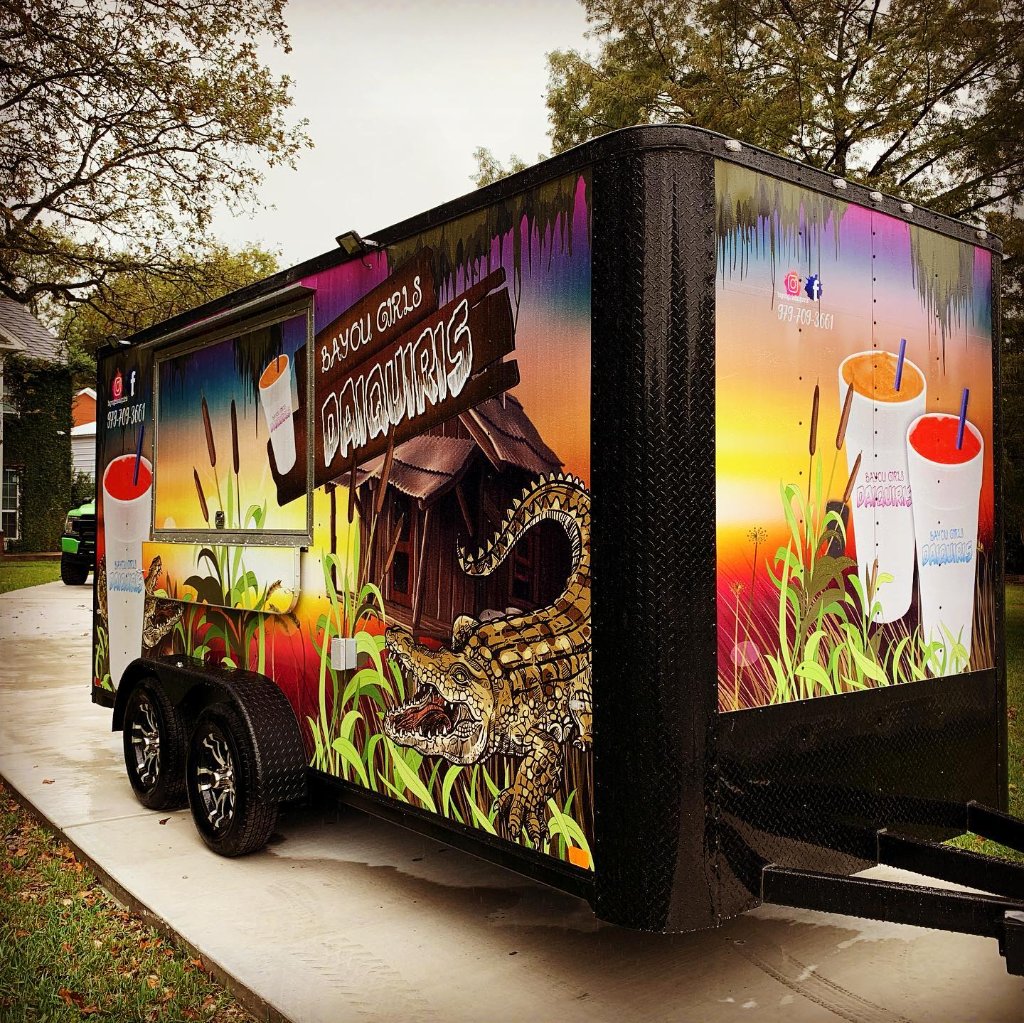 Bayou Girls Daiquiris Food Trailer Wrap