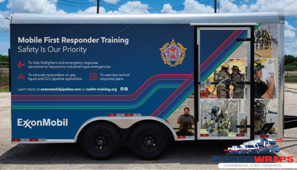ExxonMobil trailer wrap by Signco Wraps