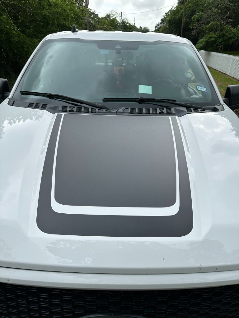 Custom Hood Blackout Stripe Wrap