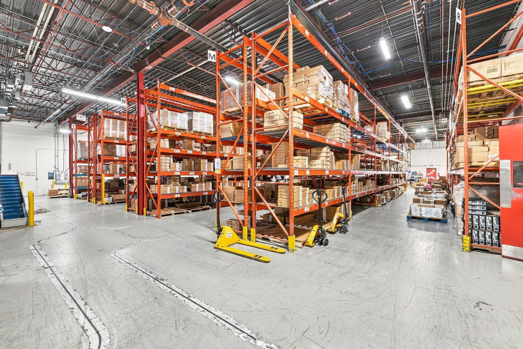 Fully air-conditioned warehouse with 18 foot clear height at 6400 Northwest Drive