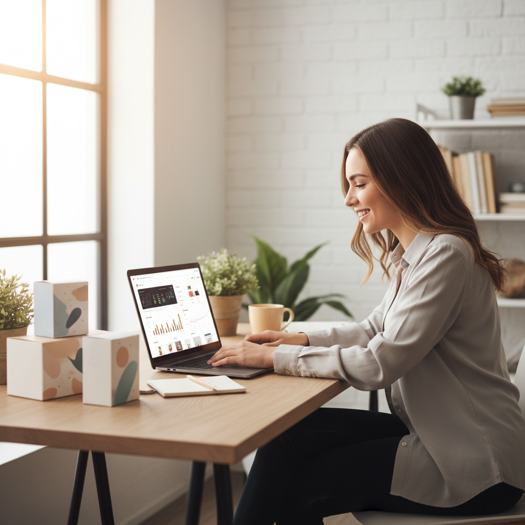 Entrepreneur selling through Shopify
