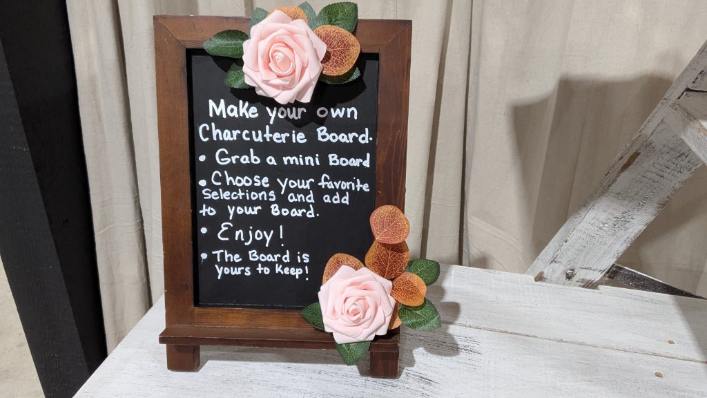 Floral Charcuterie Chalkboard Sign