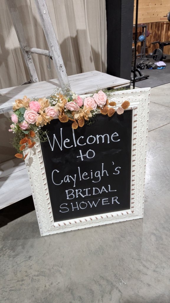 Floral Chalkboard Welcome Sign