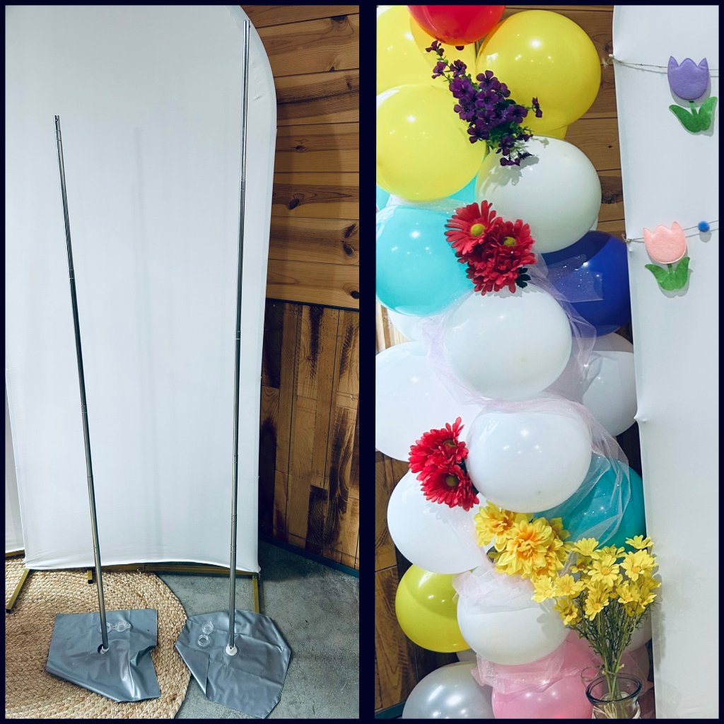 Backdrop Stand with Balloon Arch