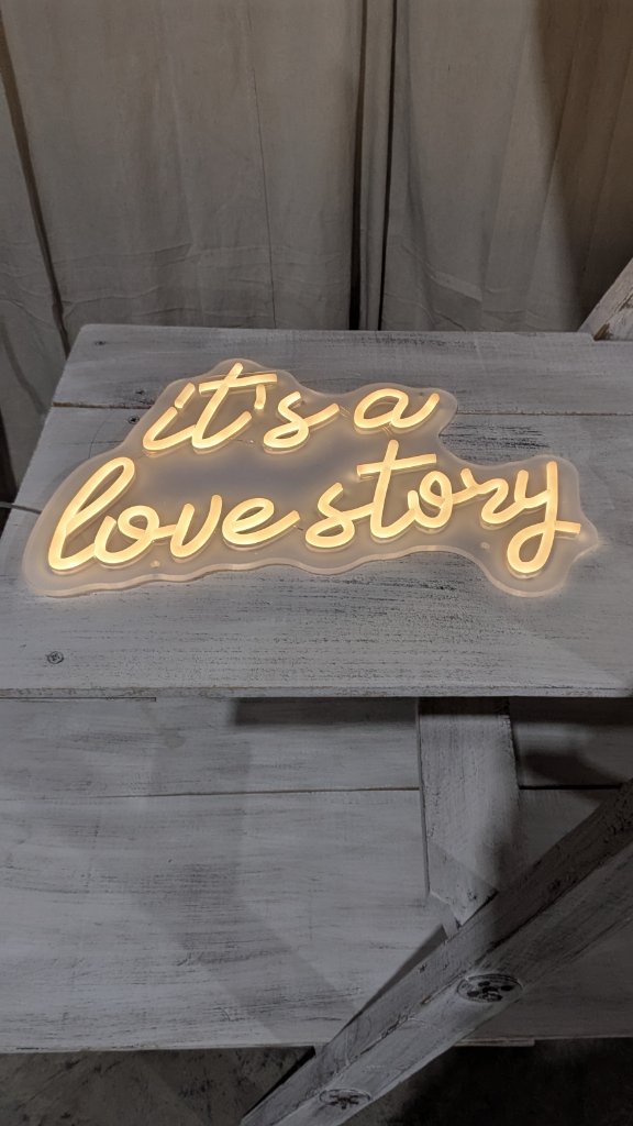 "It's a Love Story" Neon Sign