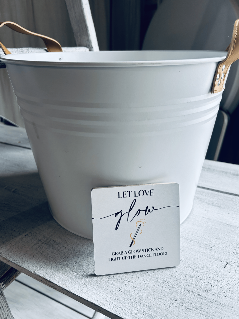 Glow Stick Bucket with Sign