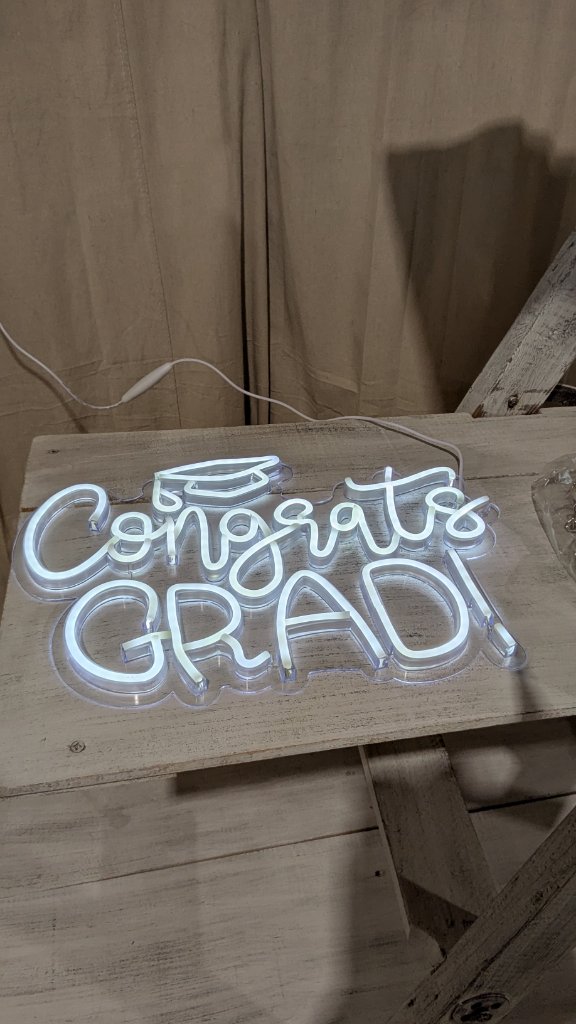"Congrats Grad!" Neon Sign