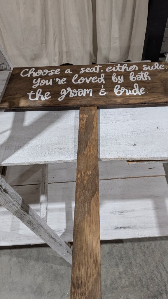 "Choose a Seat" Wood Ceremony Sign