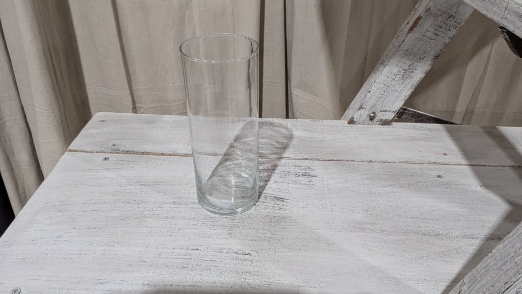 Tall Clear Glass Cylinder Vase