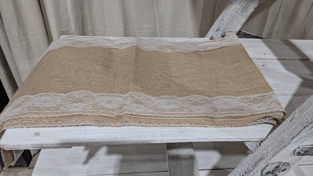 Burlap & Lace Table Runner
