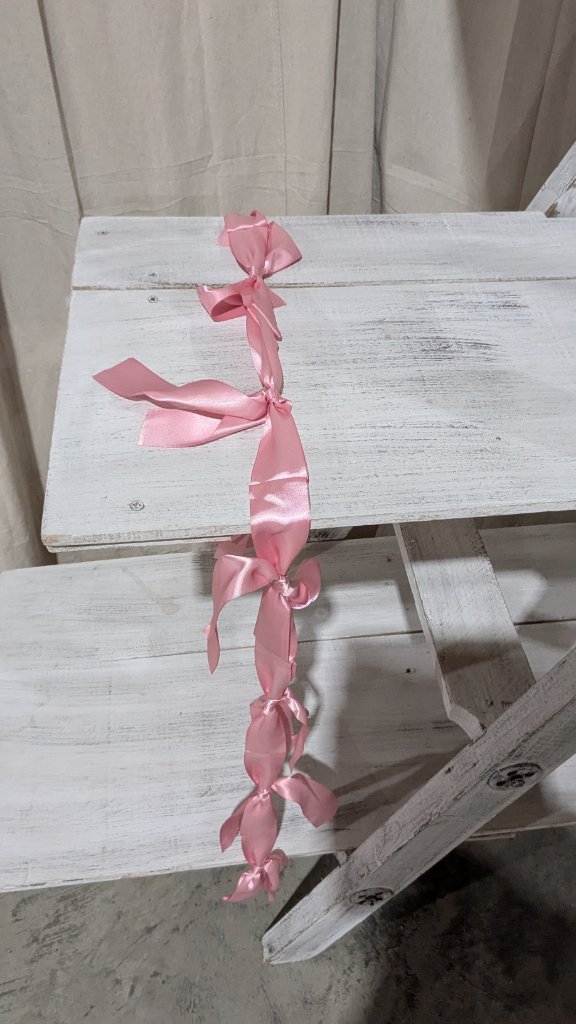 Pink Satin Bow Garland