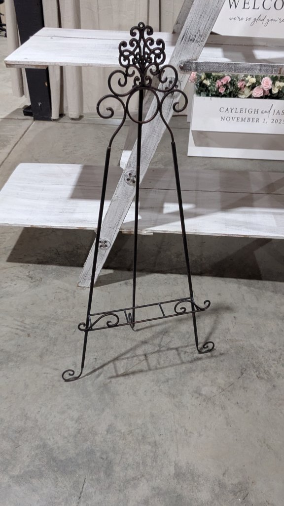 Ornate Black Metal Easel