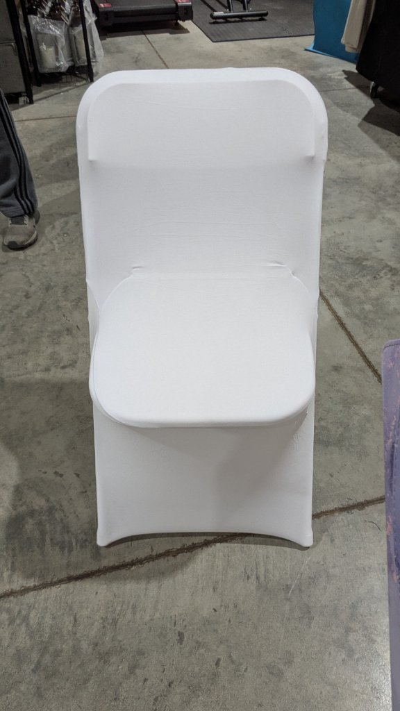 White Spandex Folding Chair Cover