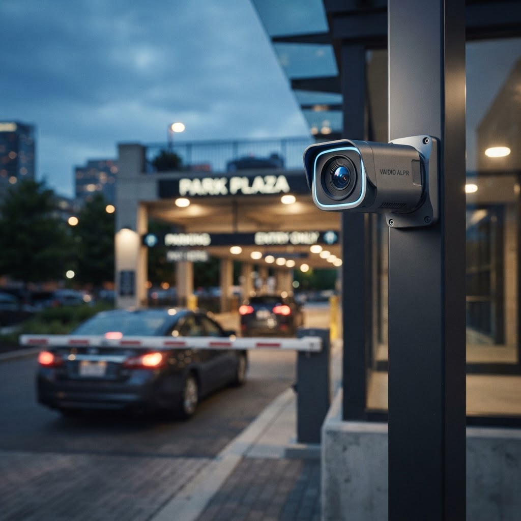 SmartReg LPR camera at a controlled-access enforcement point