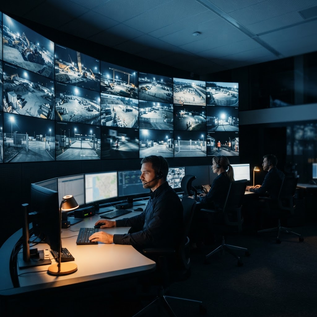 Trained operators verifying alerts in the ImageDeep monitoring centre
