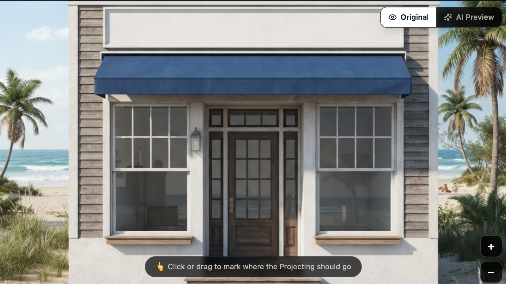 Blank storefront