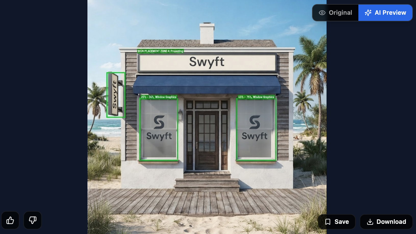 Branded storefront