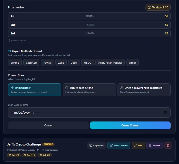 Trading Contest Creator 2