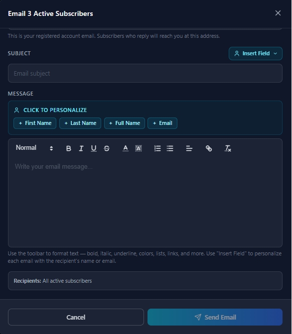 Lead Capture & Newsletter COMPOSE