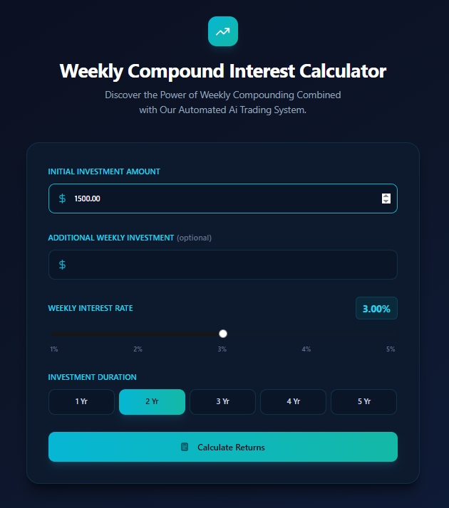 Compound Interest Calculator INPUT