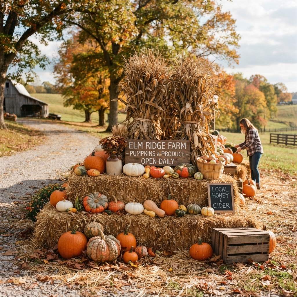 Hay Bales, Straw, and Fodder Shocks: The Backbone of a Beautiful Fall Display
