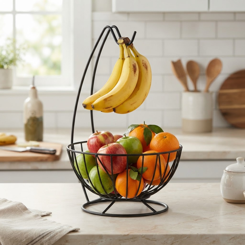 Fruit Bowl with Banana Hanger