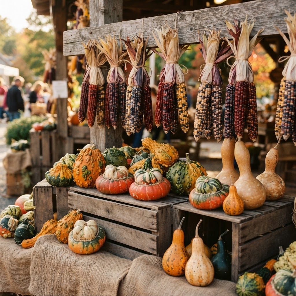 Indian Corn and Gourds: The Secret Ingredients of a Truly Rustic Fall Display