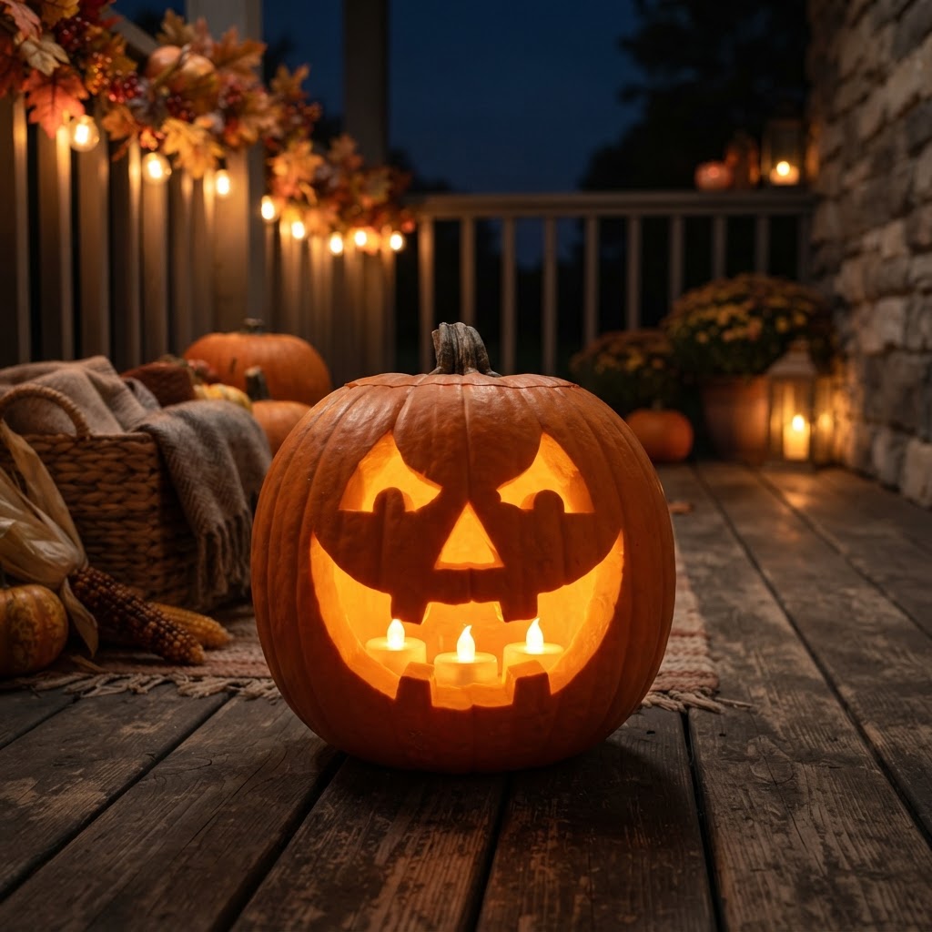 LED Pumpkin Tea Lights