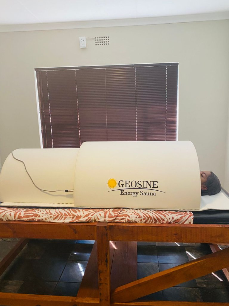Infrared sauna wellness session at Crystal Waters Spa in Del Judor, Emalahleni