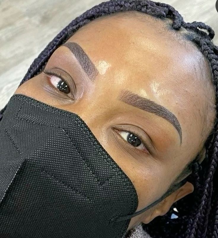 Professionally microbladed natural-looking eyebrows at Crystal Waters Spa in Witbank