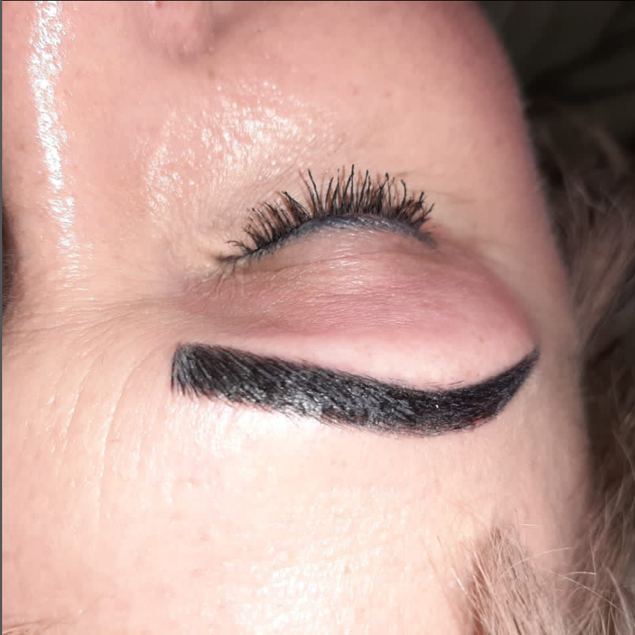 Freshly microbladed eyebrow with crisp hair-like strokes at Crystal Waters Spa Witbank