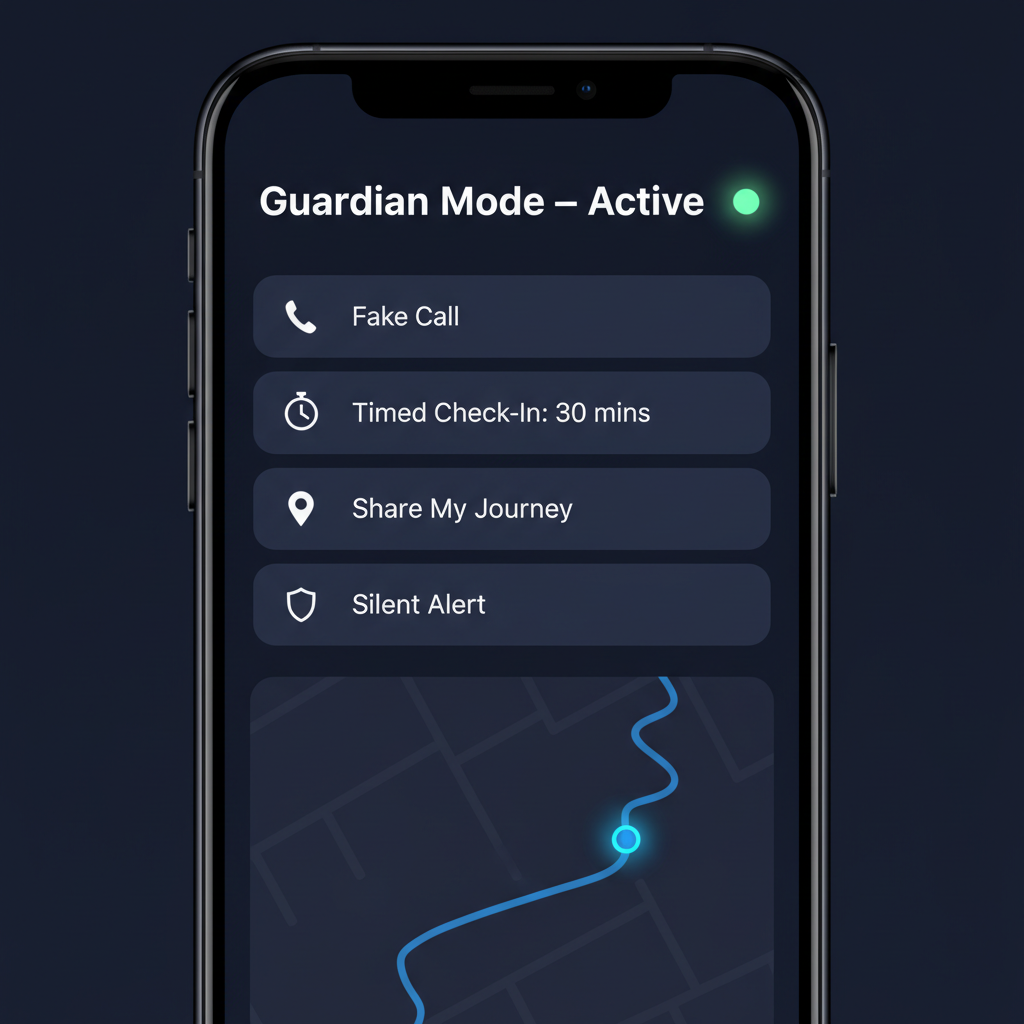 Guardian mode safety screen