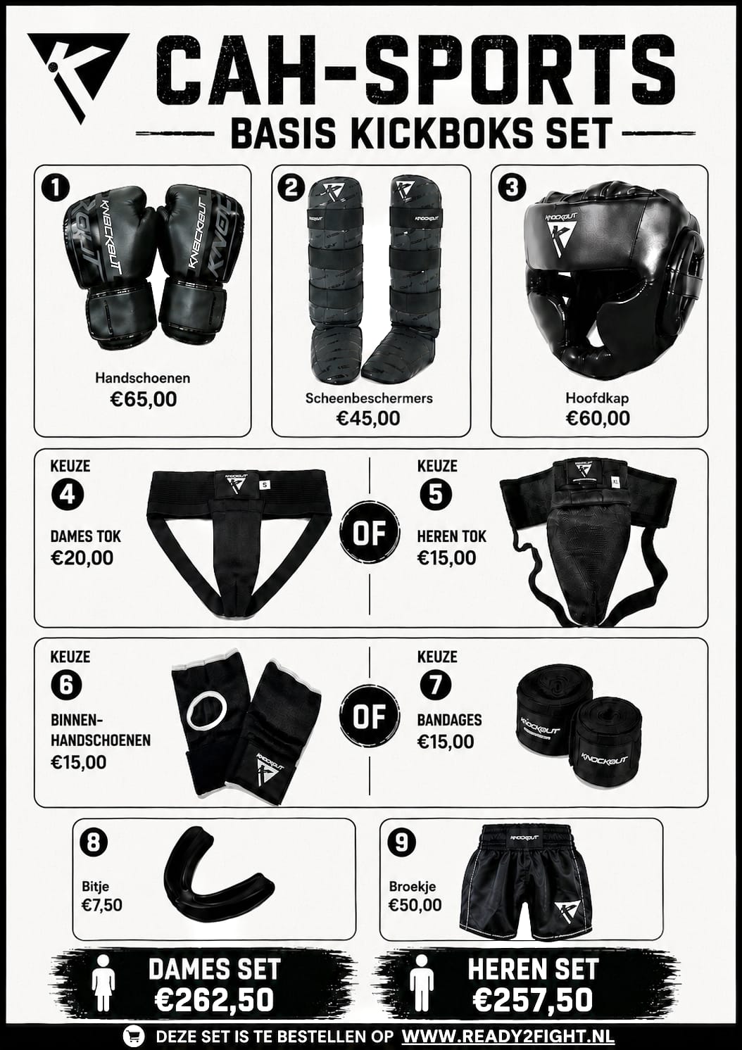 CAH-SPORTS basis kickboks set