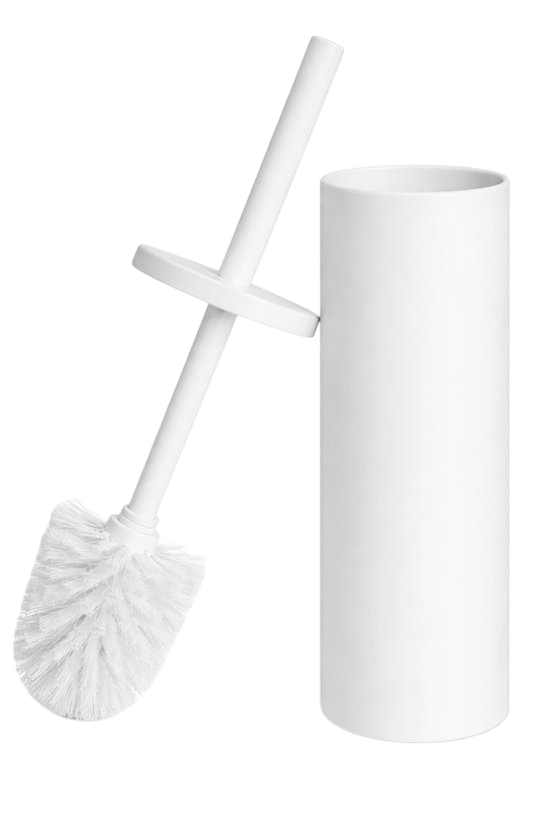 Metalen Toiletborstel met Houder – Wit
